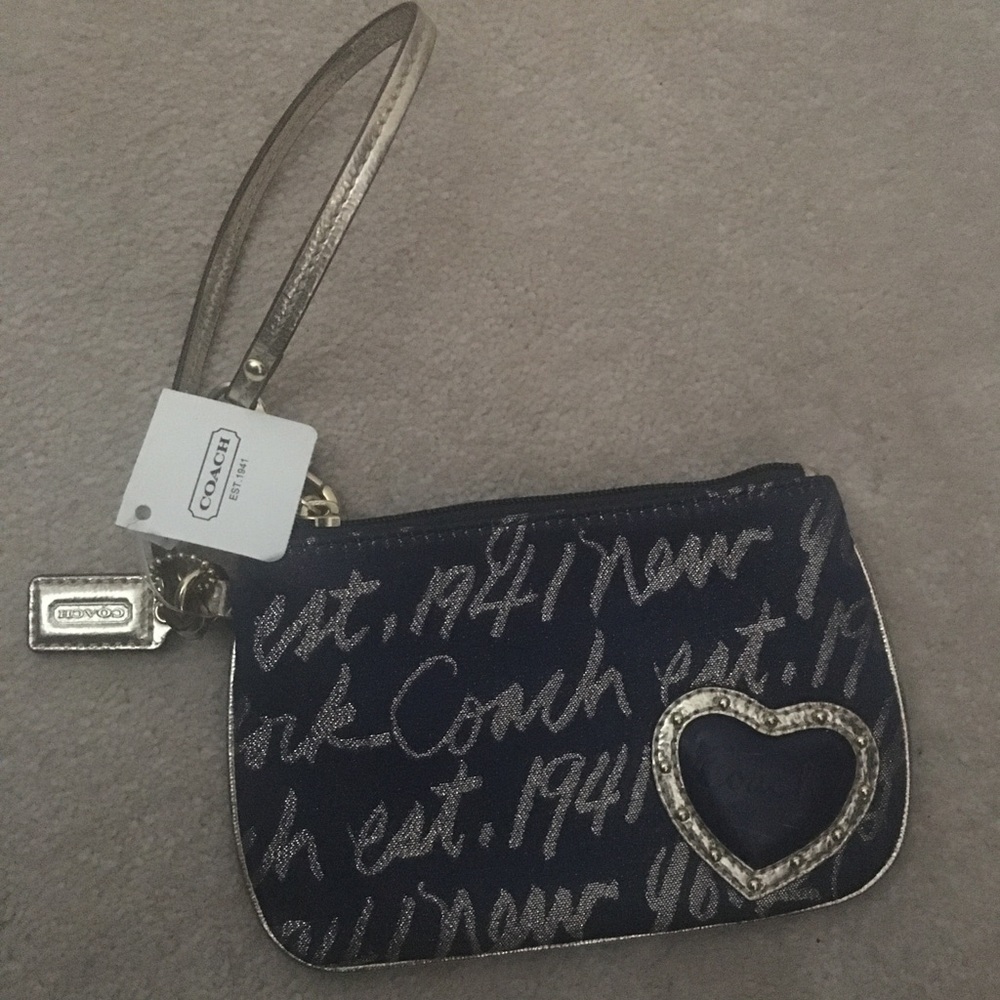Coach wristlet-Brand new with tags navy blue